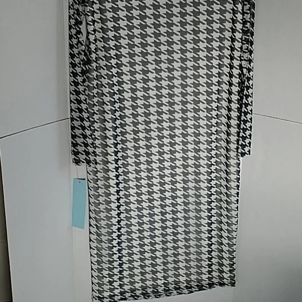 Rhino & Pelle, Black/White Mesh Dress, Sz M - Picture 6 of 12